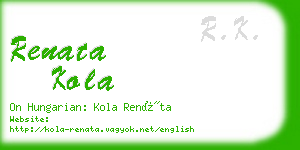 renata kola business card